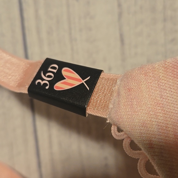 PINK Lightly Lined Full Coverage T-Shirt Bra Pink and White Size 36D NWT - Picture 6 of 8